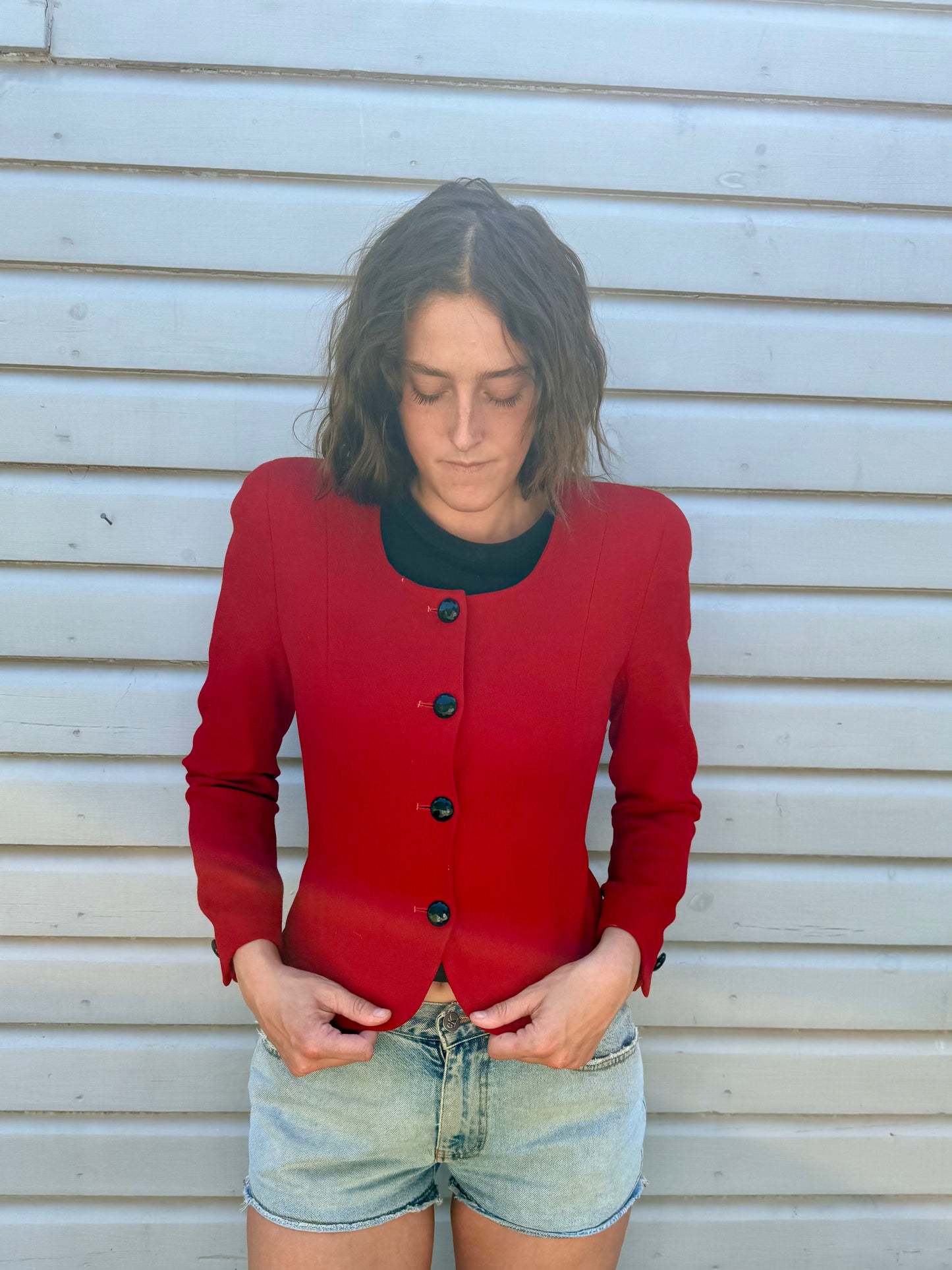 Vintage Christian Dior Classic Red Evening Jacket