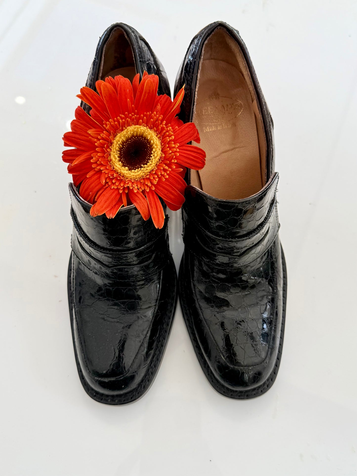 Vintage Freelance Classics Brown Leather French Loafer Heels