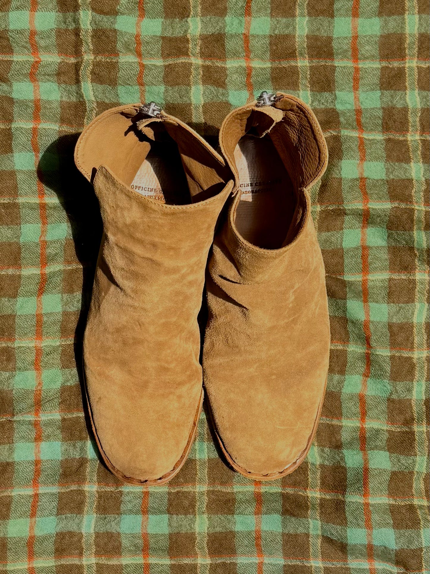 Pre-Loved Officine Creative Tan Suede Ankle Boots