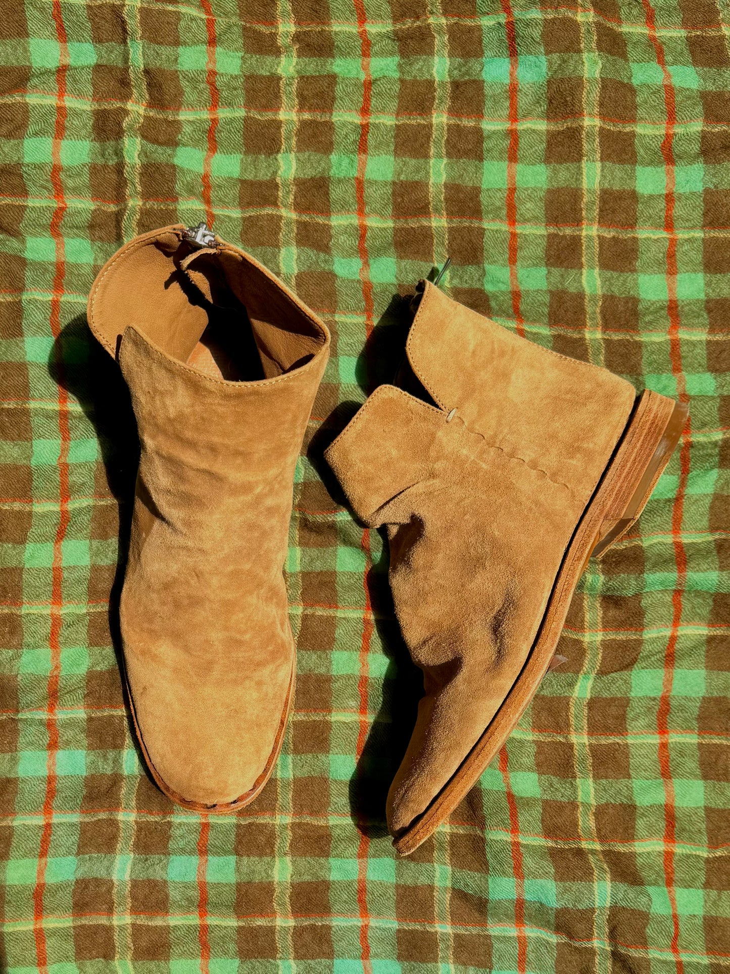 Pre-Loved Officine Creative Tan Suede Ankle Boots