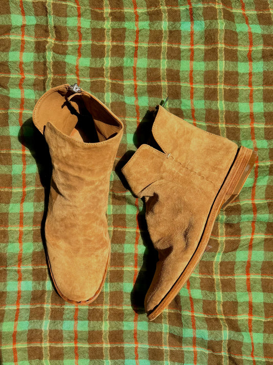 Pre-Loved Officine Creative Tan Suede Ankle Boots