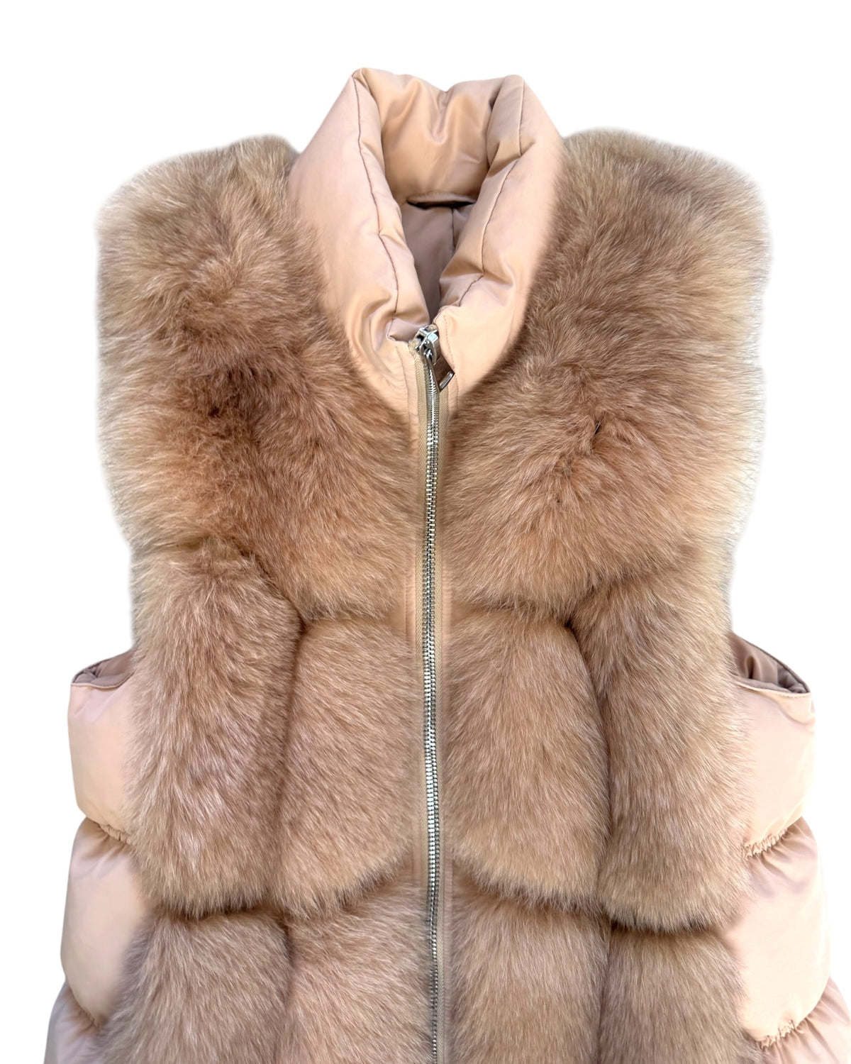 Vintage Y2K Fox Fur Vest