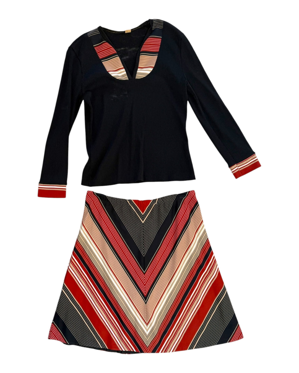 Vintage Knit Skirt Set