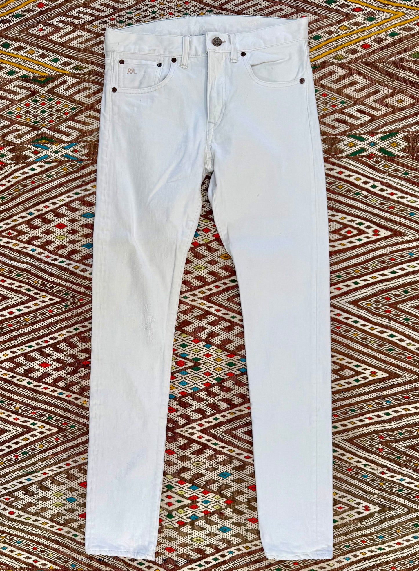 Pre-Loved RRL Ralph Lauren White Skinny Jeans