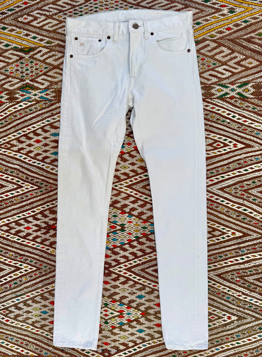 Pre-Loved RRL Ralph Lauren White Skinny Jeans