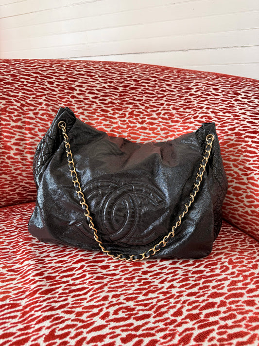 Vintage 2007 Chanel Rock and Chain Messenger Bag by Karl Lagerfeld