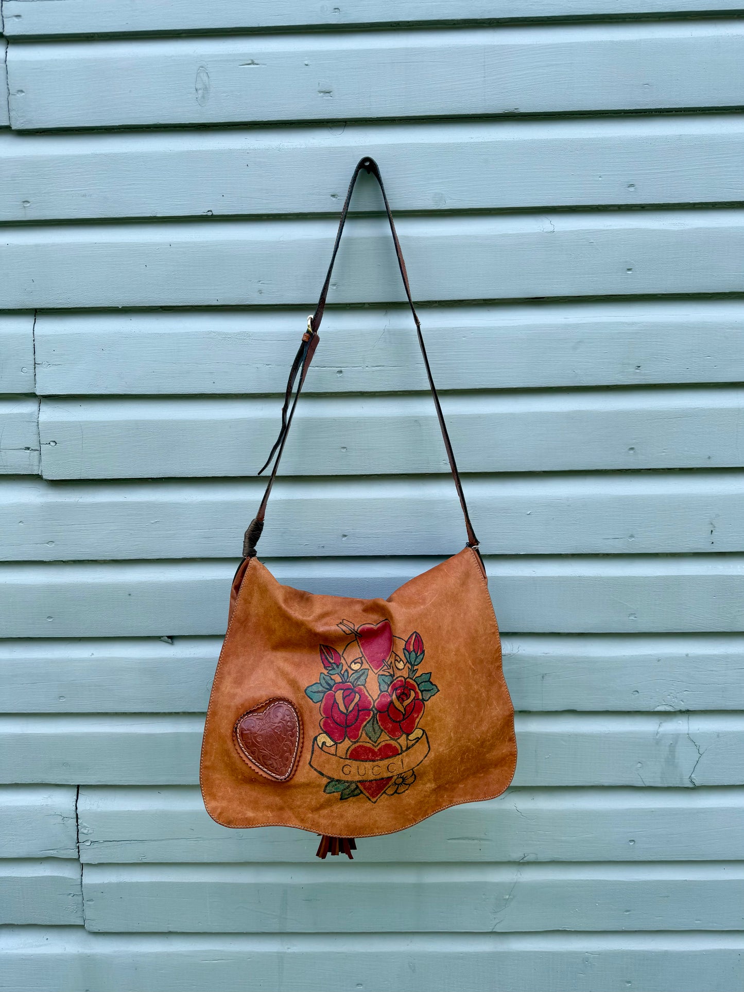 Vintage Gucci Tattoo Messenger Bag