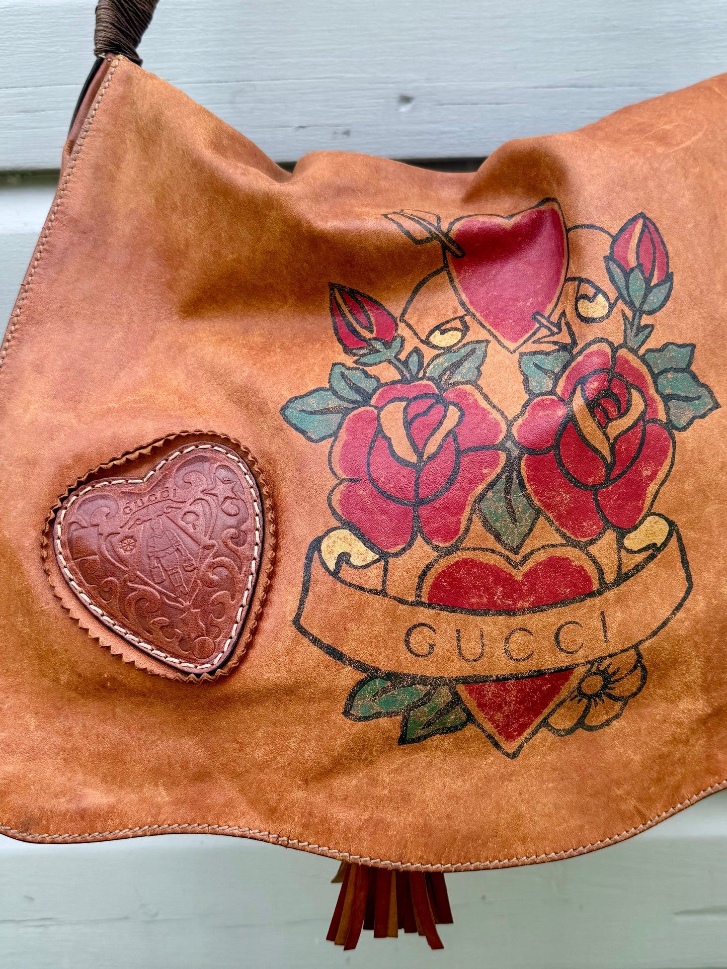 Vintage Gucci Tattoo Messenger Bag