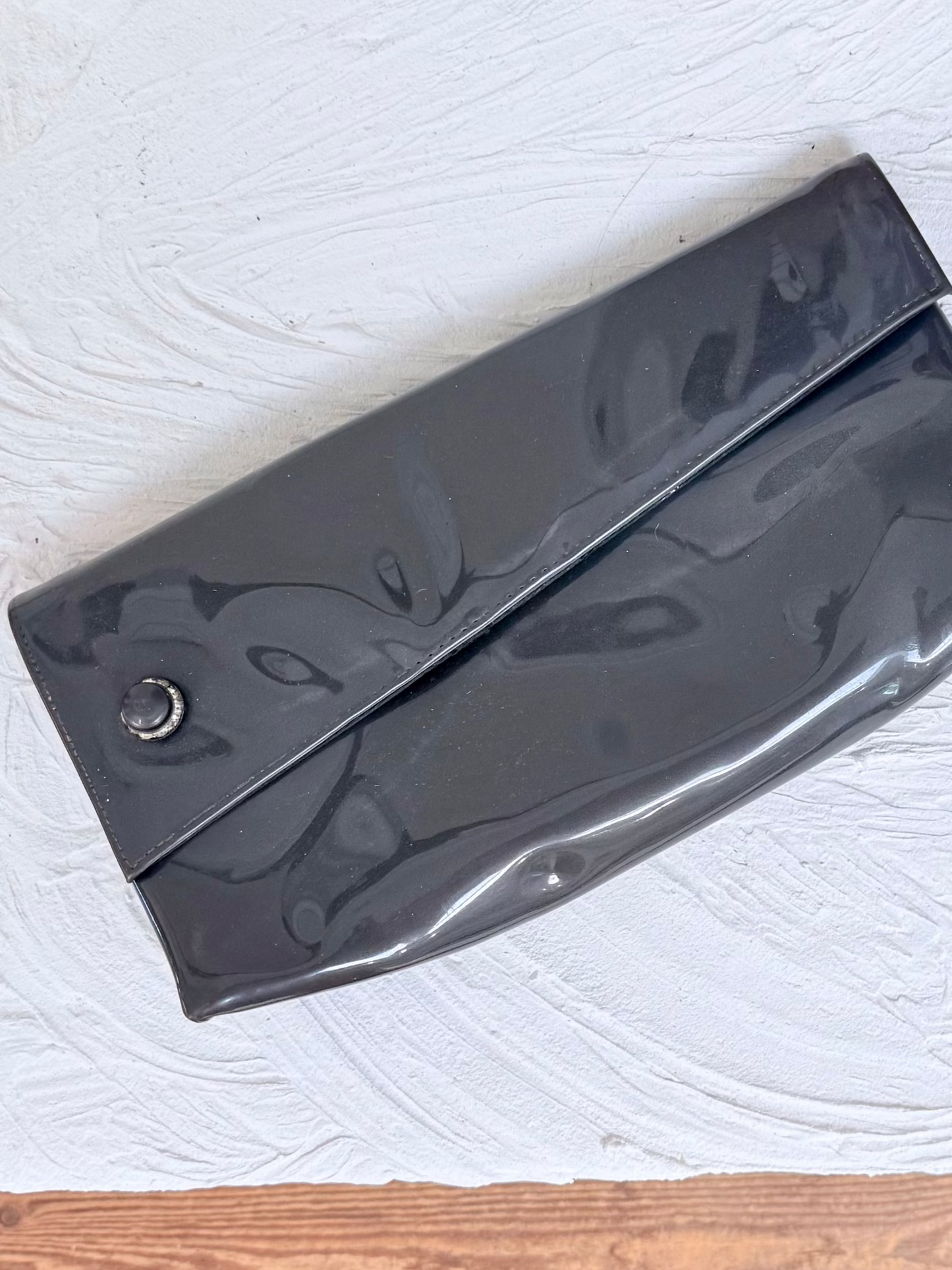 Vintage 1950s Grey Patent Leather Clutch