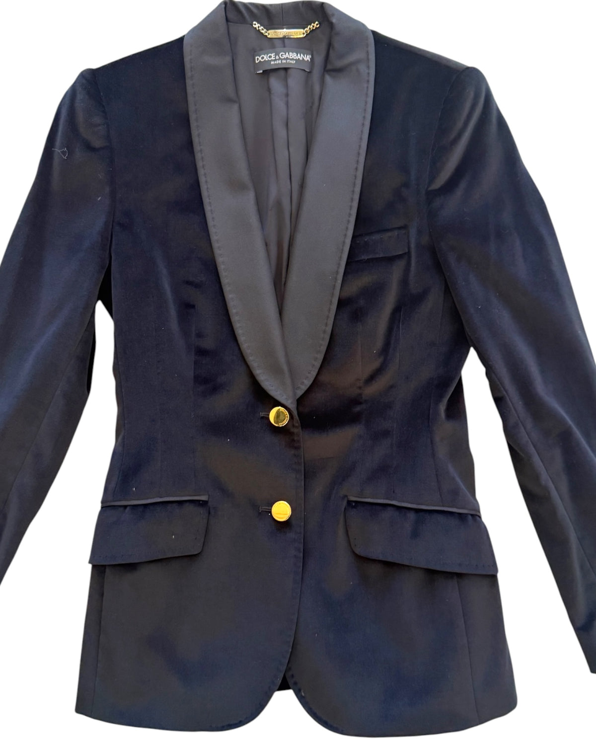 Vintage Dolce & Gabbana Black Velvet Blazer