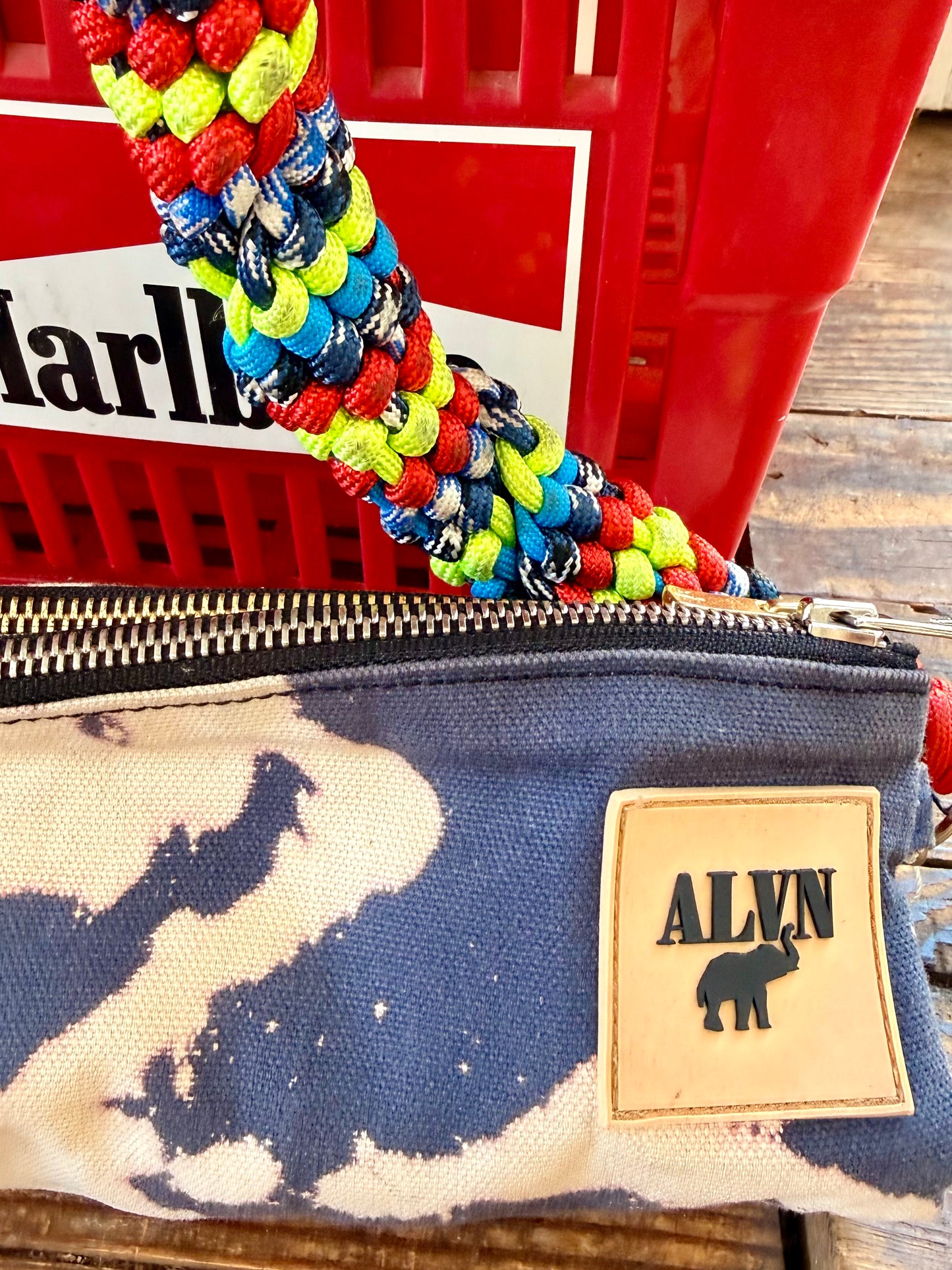 Reworked Vintage Clutch with XL Braided Handle