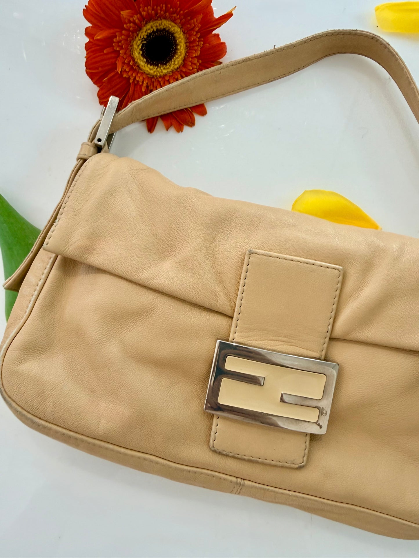 Vintage 2000 Fendi Leather Baguette