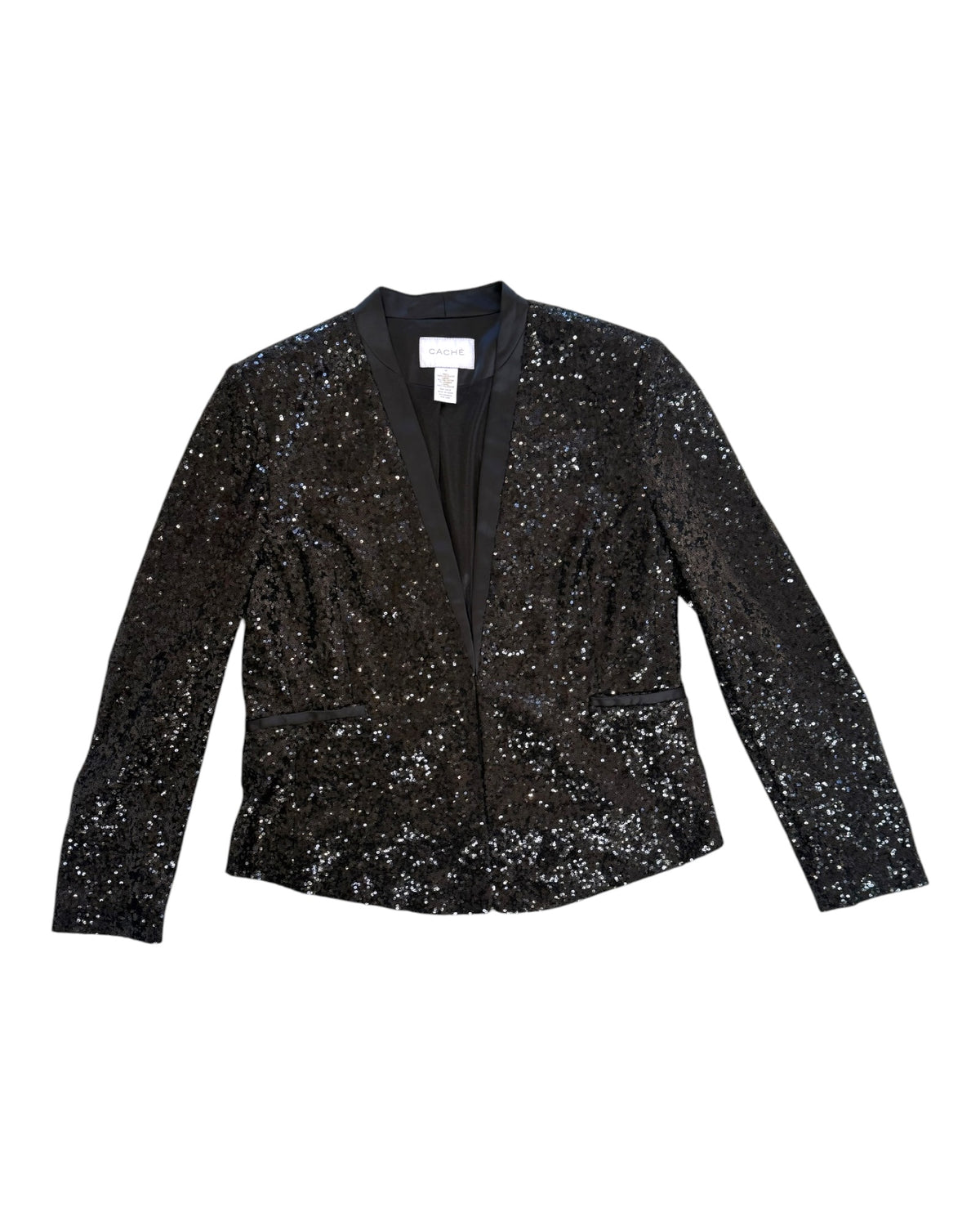 Vintage Caché Black Sequin Jacket