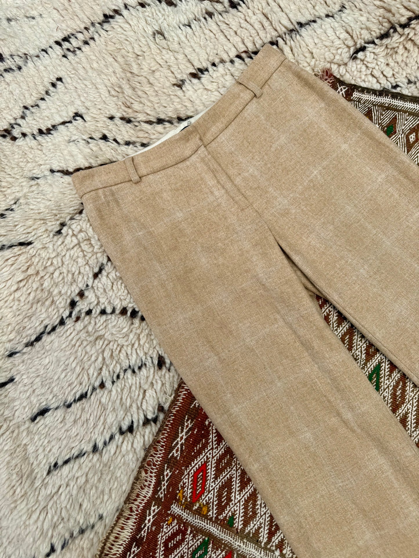 Vintage Elie Tahari Sand Plaid Trousers