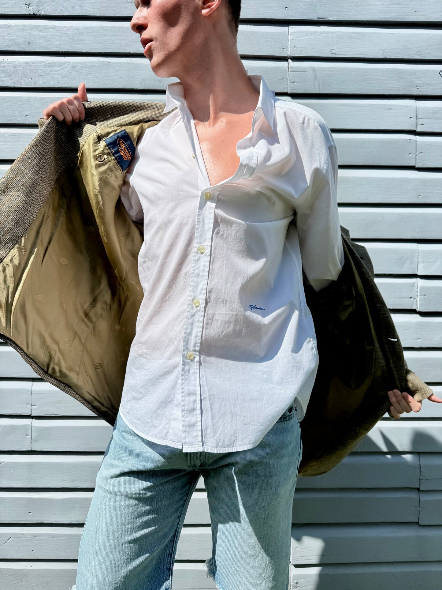Vintage Just Cavalli by Roberto Cavalli White Embroidered Top