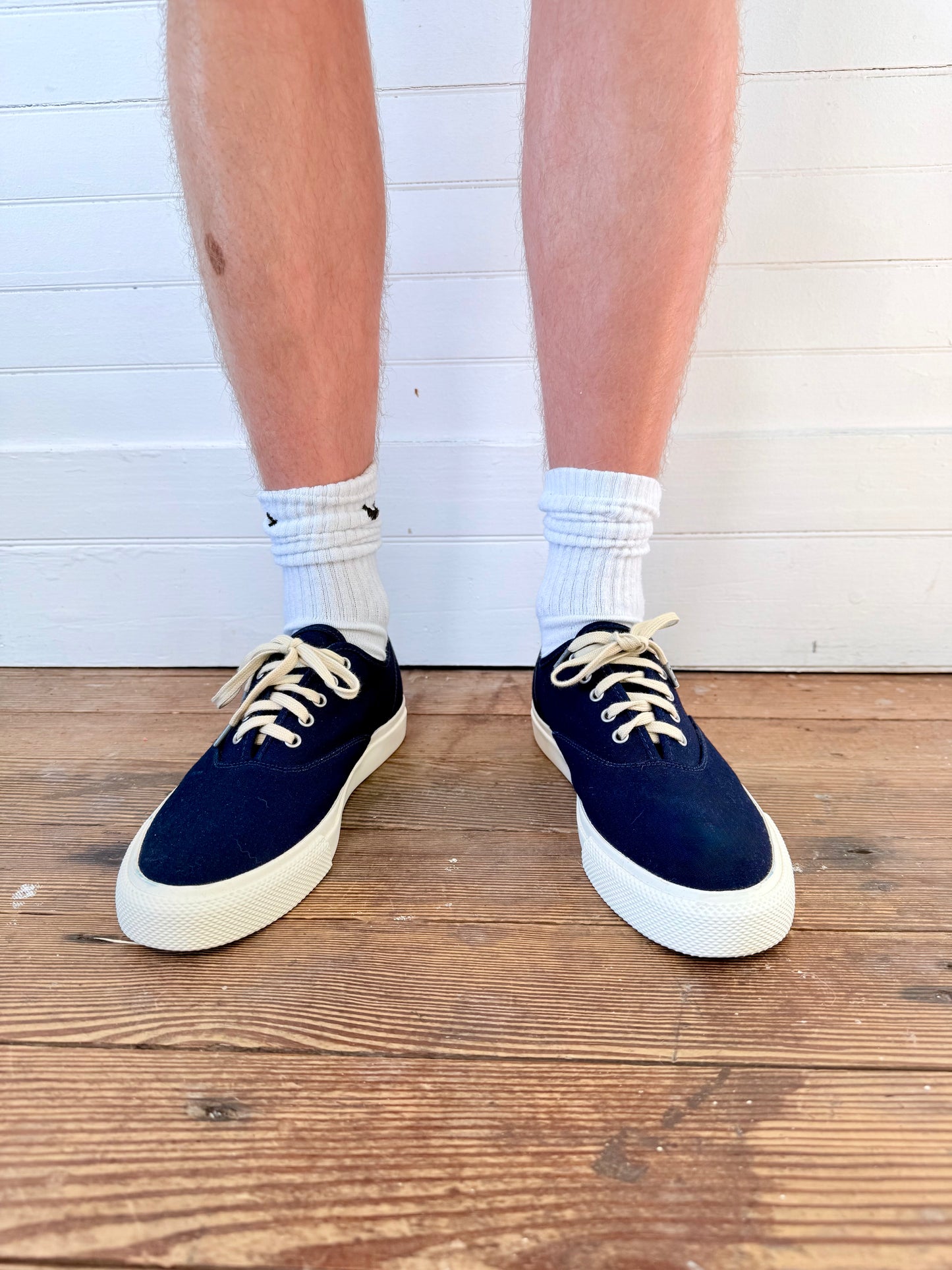 Pre-Loved Ralph Lauren RRL Navy Blue Canvas Sneakers