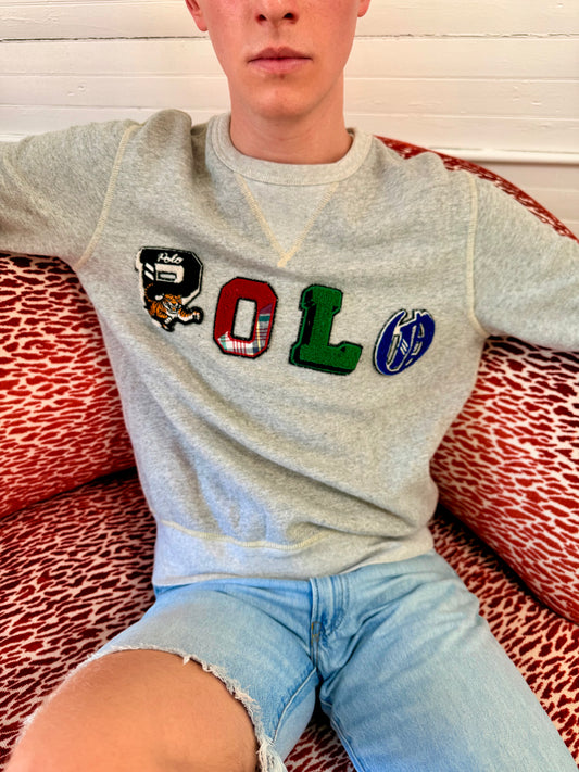 Pre-Loved POLO Ralph Lauren "POLO" Patchwork Sweatshirt