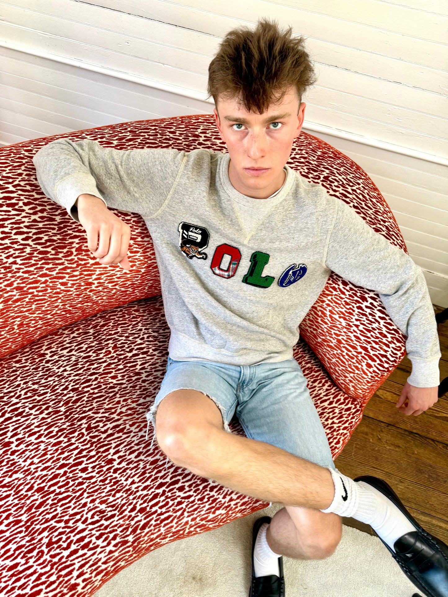 Pre-Loved POLO Ralph Lauren "POLO" Patchwork Sweatshirt