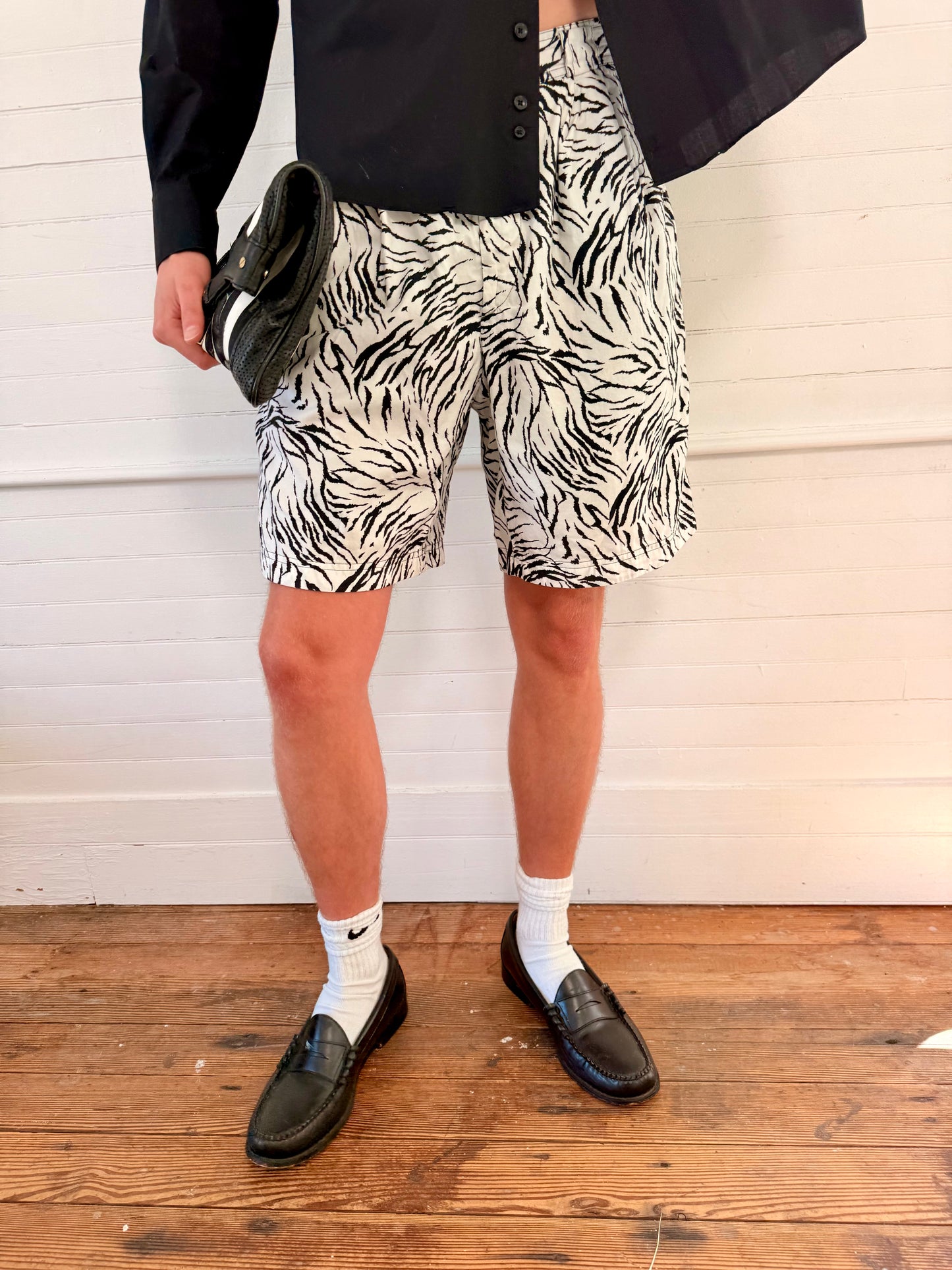 Vintage 1996 Gianni Versace Zebra Print Shorts