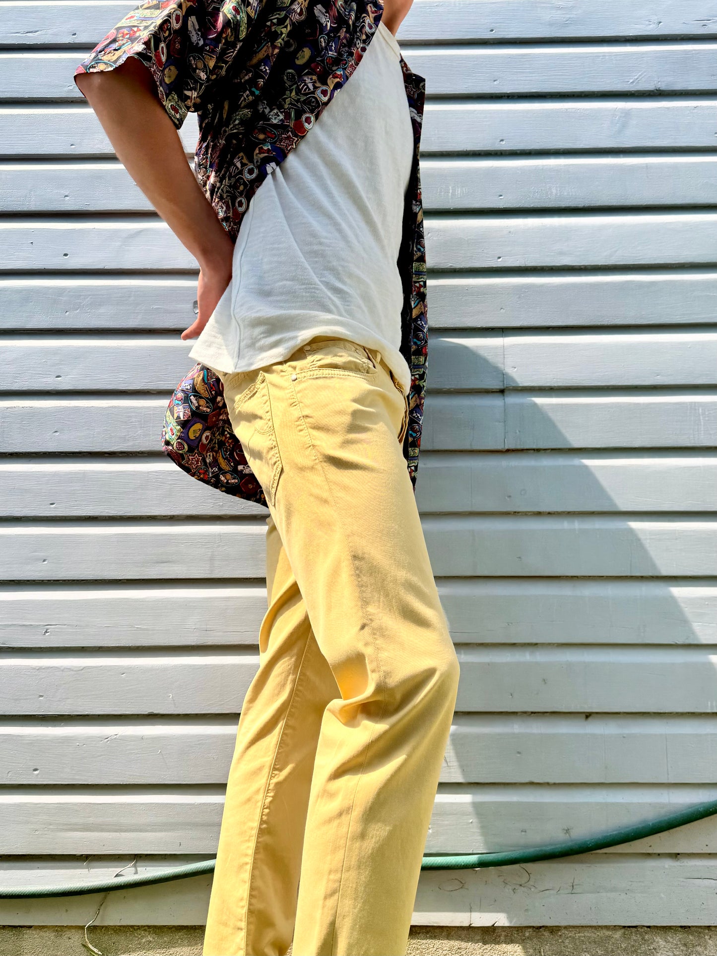 Pre-Loved Jacob Cohën Yellow Chino Pants