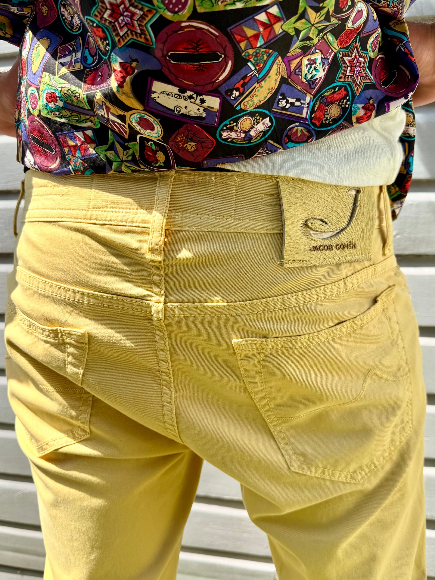 Pre-Loved Jacob Cohën Yellow Chino Pants