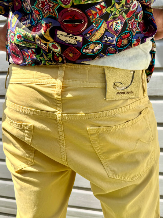 Pre-Loved Jacob Cohën Yellow Chino Pants