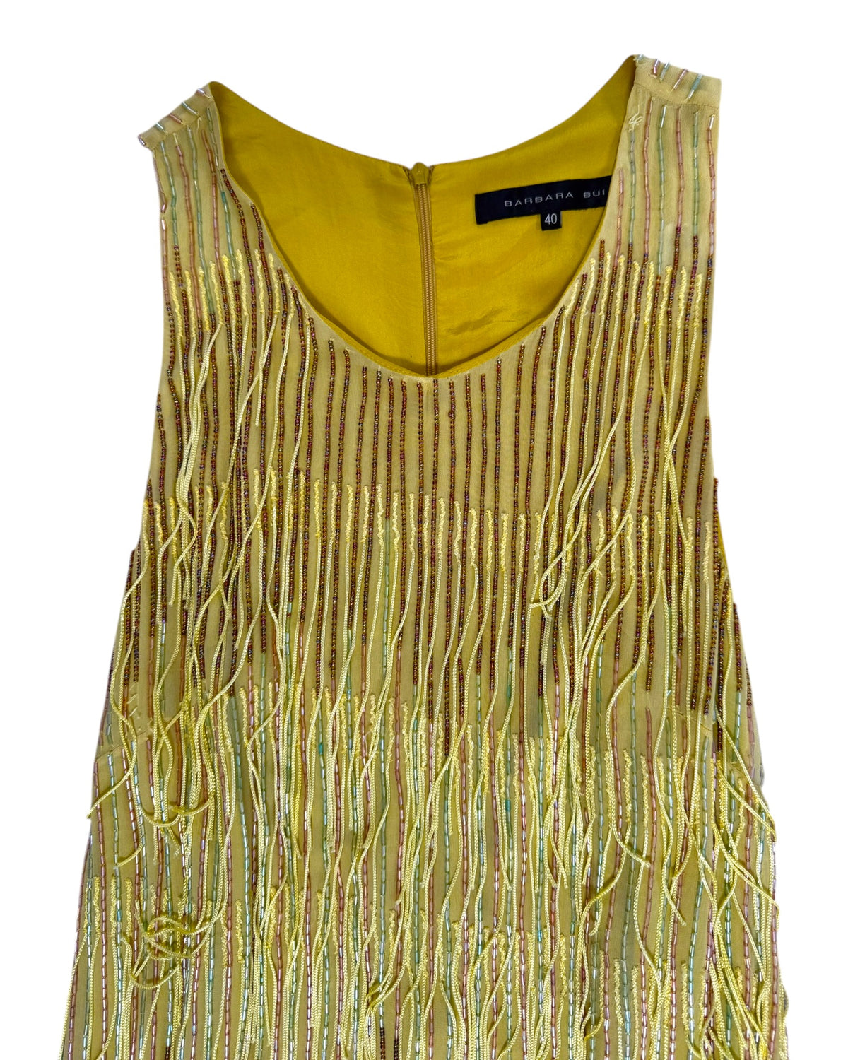 Vintage Barbara Bui Beaded Fringe Mini Dress