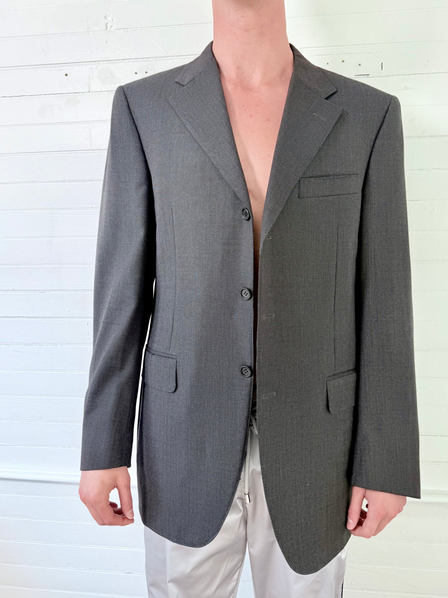 Vintage Canali Dark Grey Wool Suit