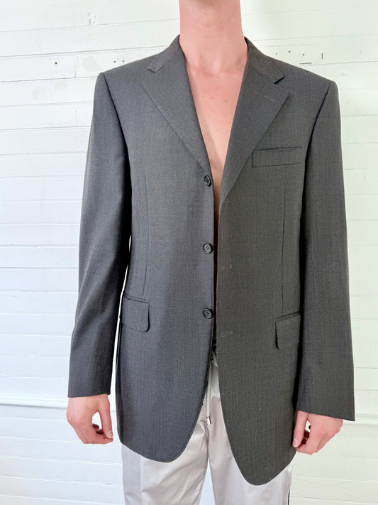 Vintage Canali Dark Grey Wool Suit