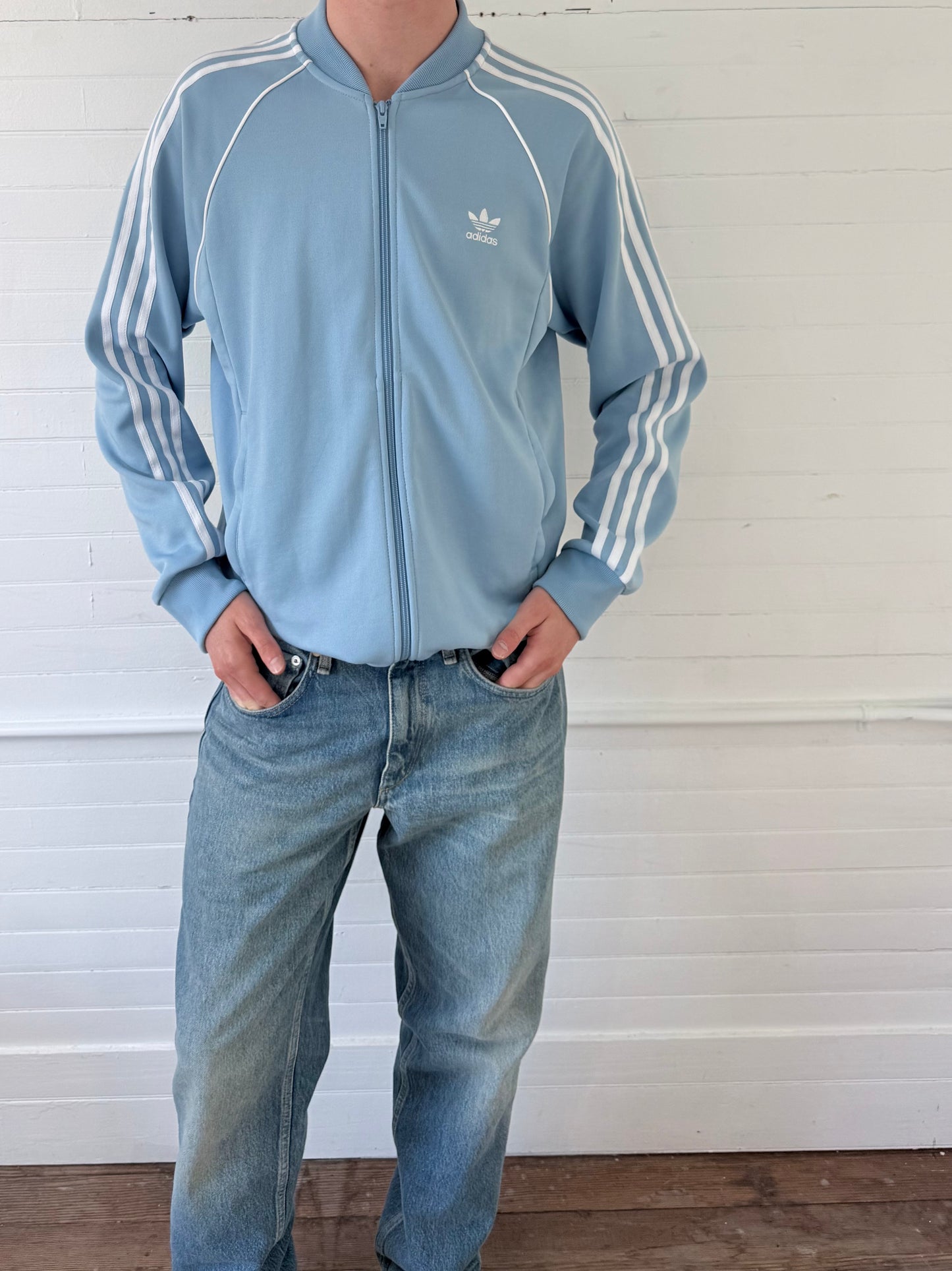 Pre-Loved Adidas Baby Blue Track Jacket