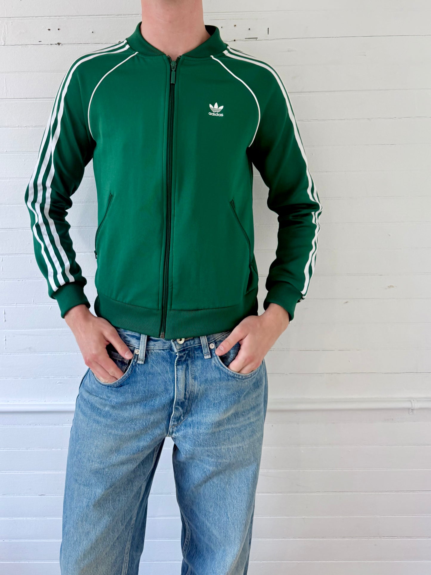Pre-Loved Adidas Green Zip-Up Jacket
