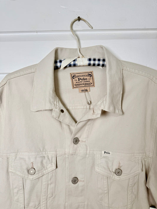 Pre-Loved POLO Ralph Lauren White Jean Jacket