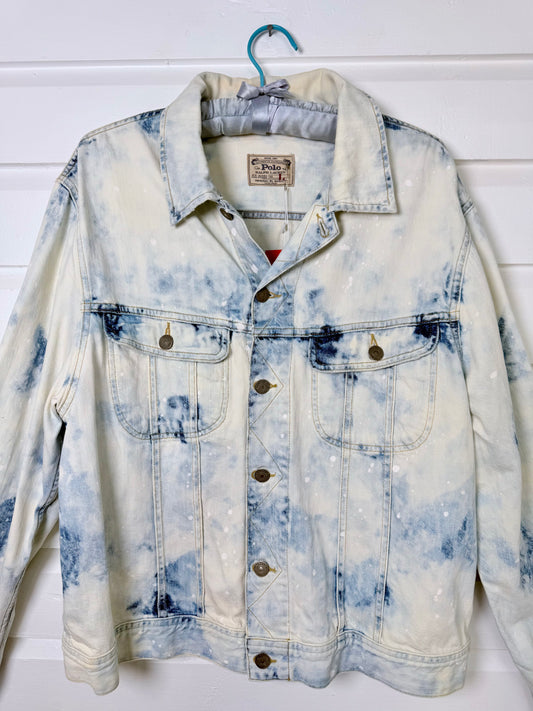 Vintage POLO Ralph Lauren Acid Wash Jean Jacket