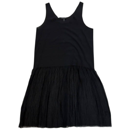 Black sleeveless dress on a white background