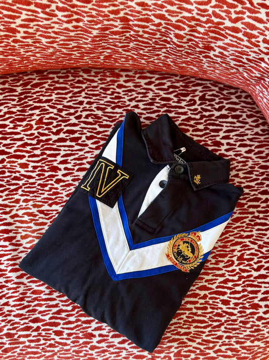 Vintage POLO Ralph Lauren Black Rugby Shirt