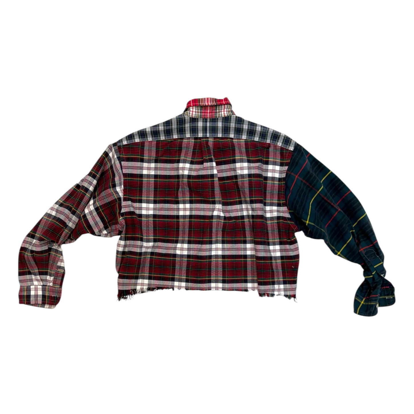 Vintage Ralph Lauren Cropped Plaid Button-Up Top