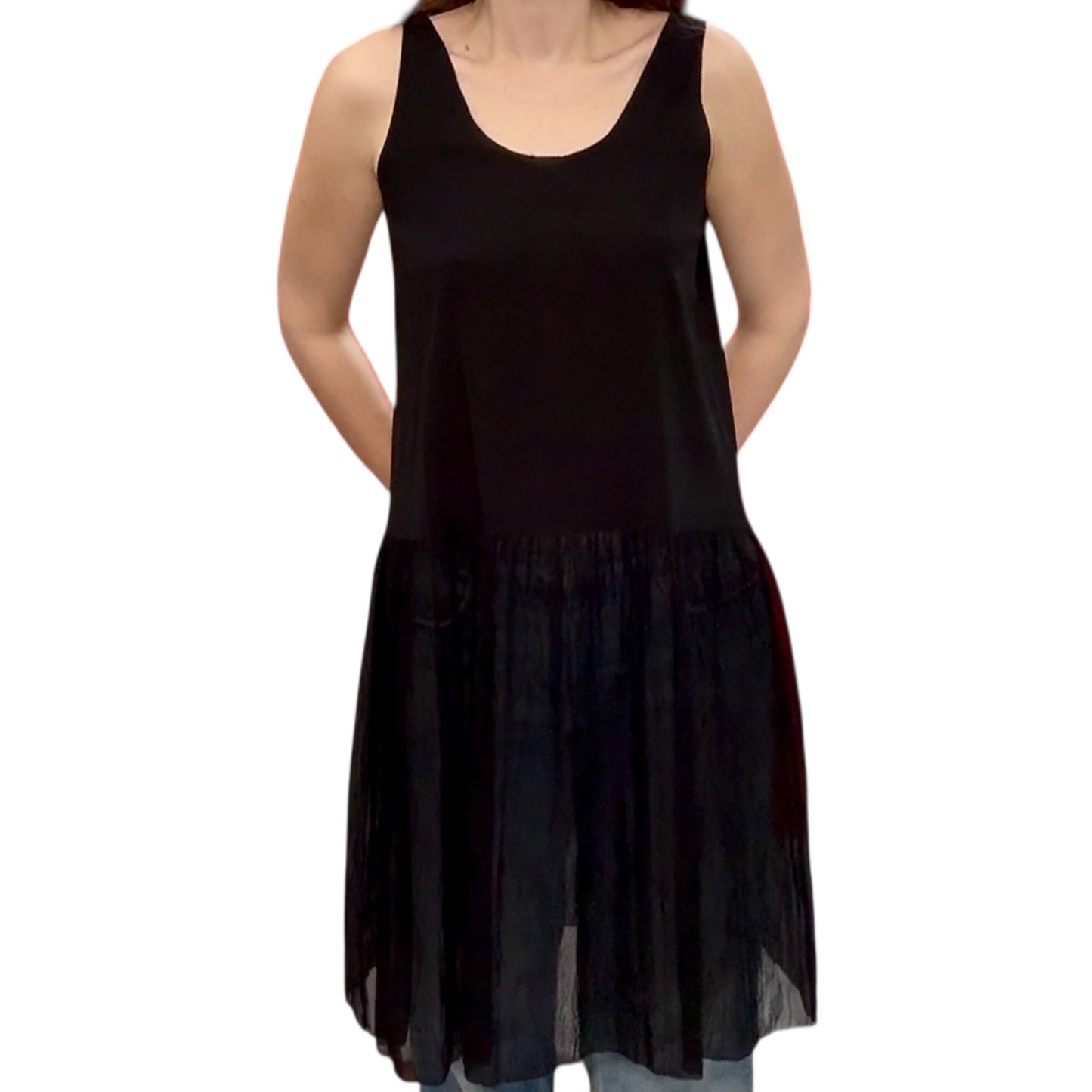 Pre-Loved Sheer Black Silk Dress