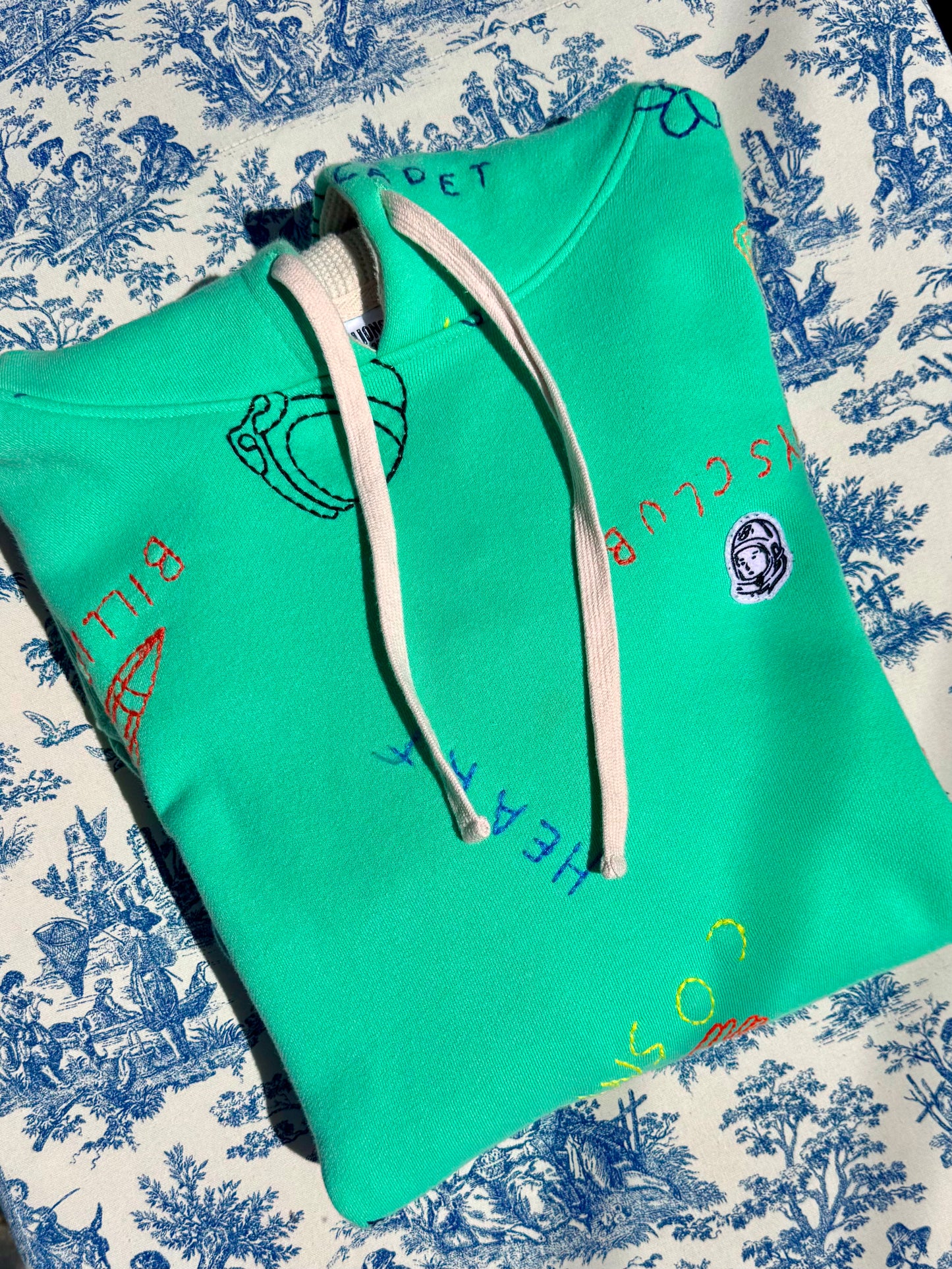 Pre-Loved Billionaire Boys Club Green Embroidered Hoodie