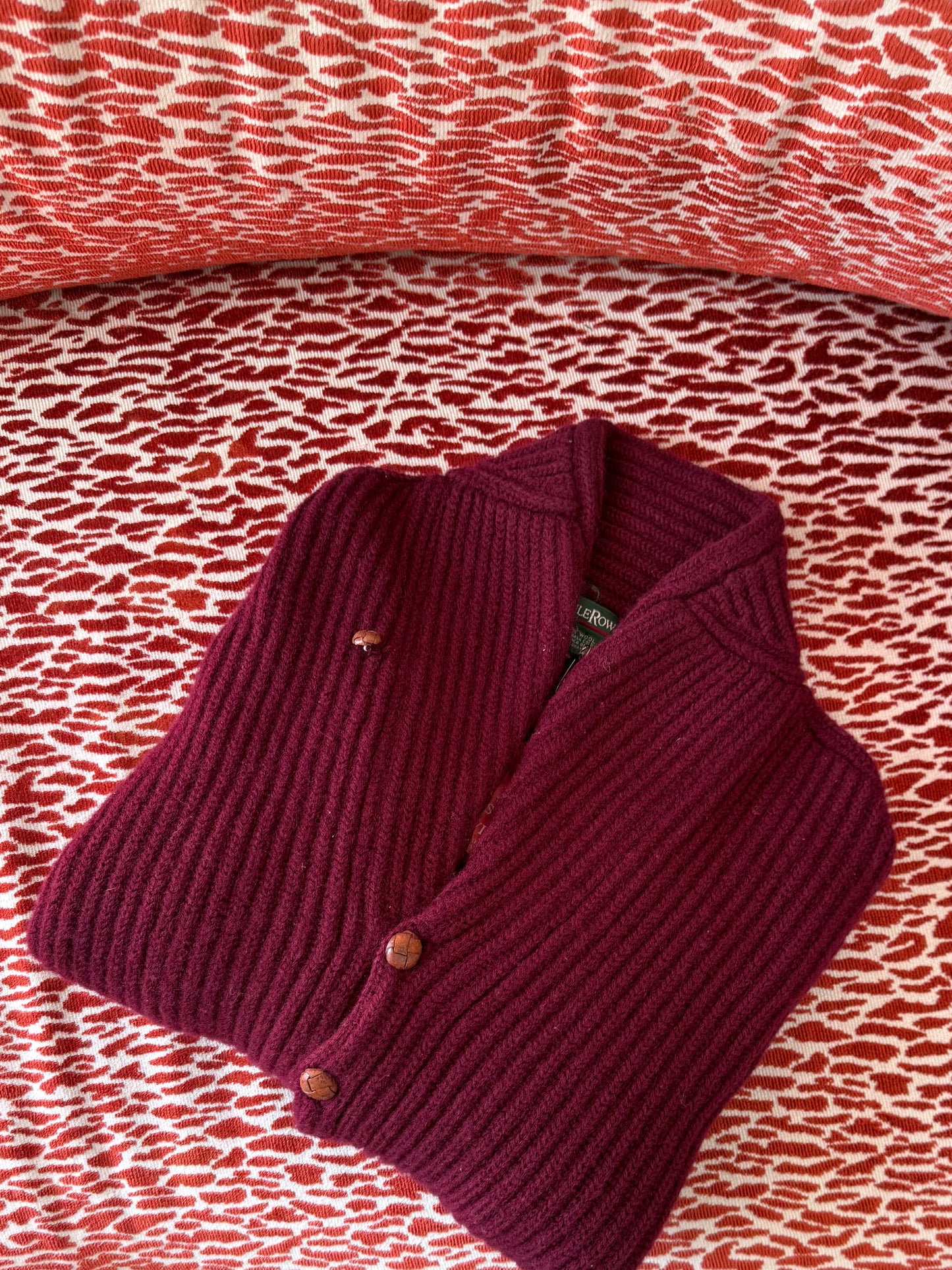 Vintage Saville Row Burgundy Wool Sweater