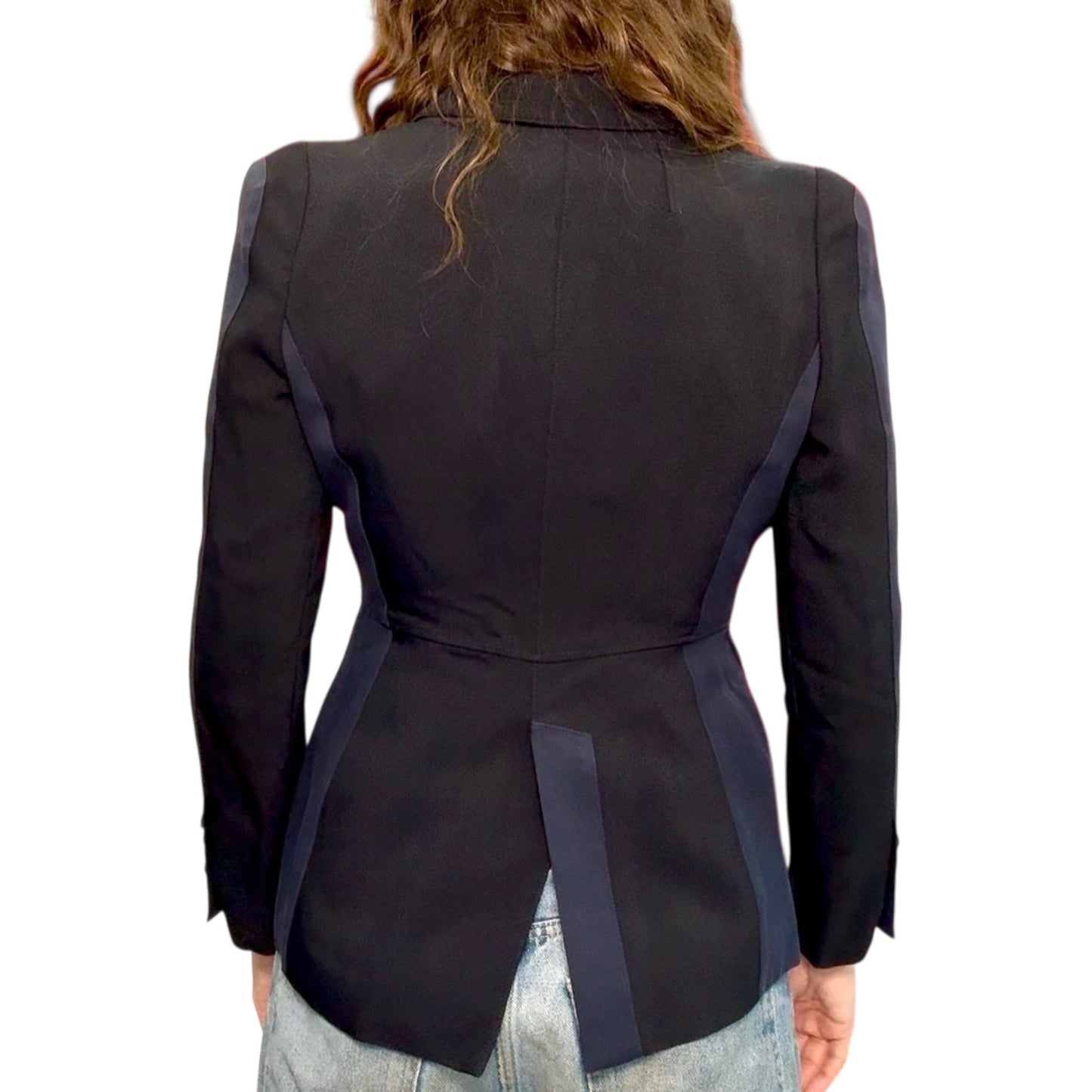 Pre-Loved Burberry Navy and Black Blazer