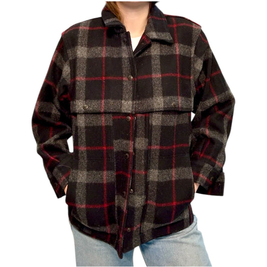 Vintage Filson Black Plaid Wool Jacket