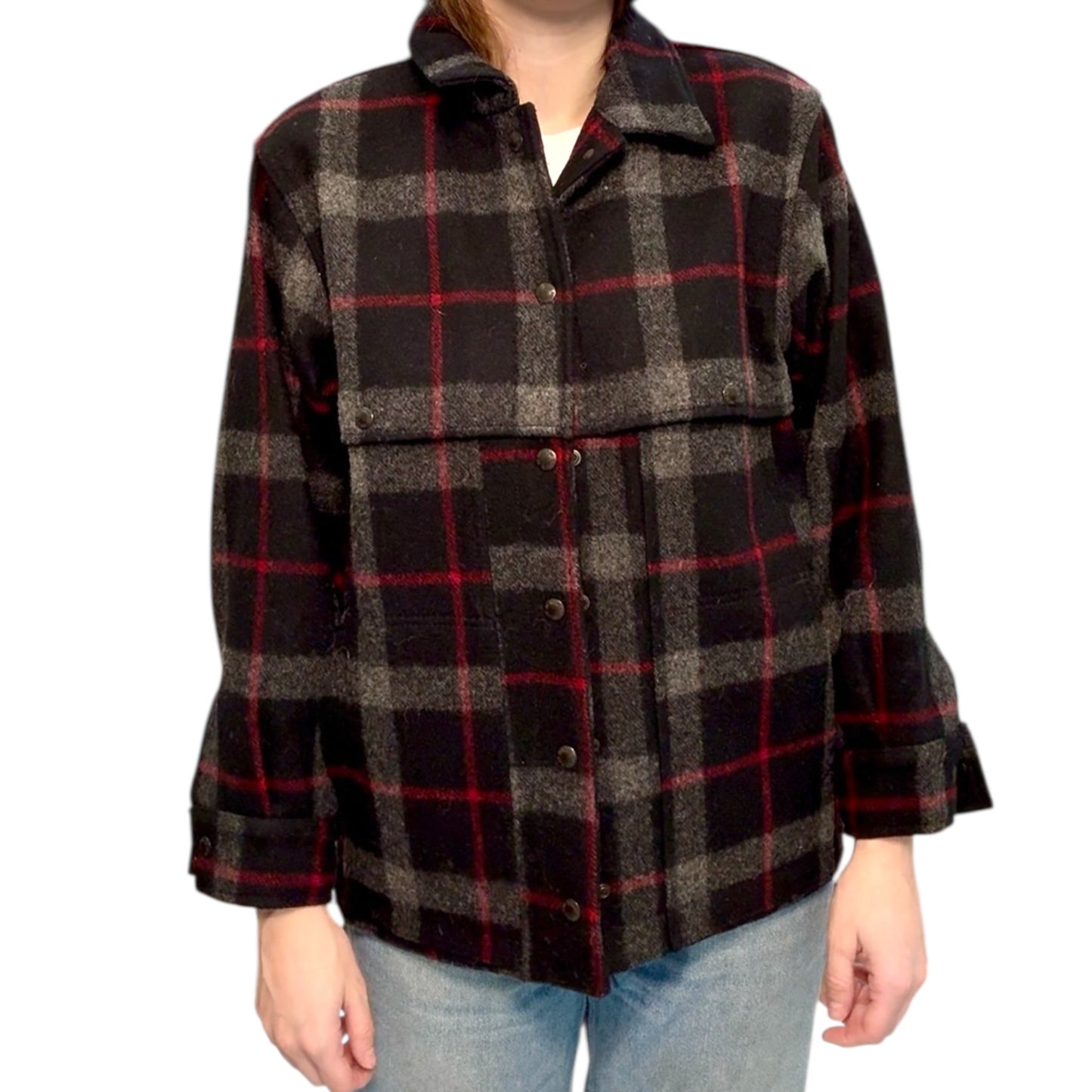 Vintage Filson Black Plaid Wool Jacket