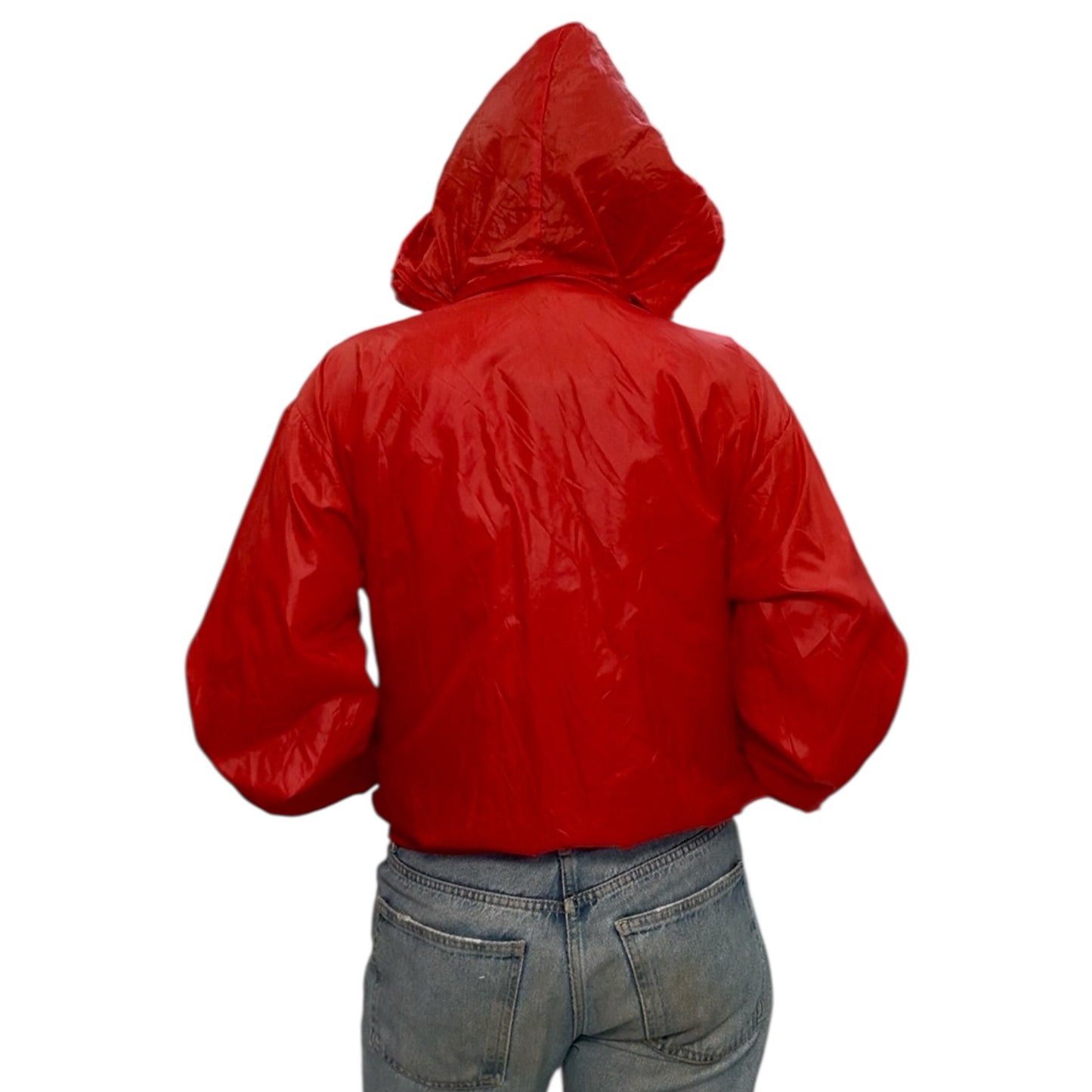 Pre-Loved Red Raincoat with Kitty Patch