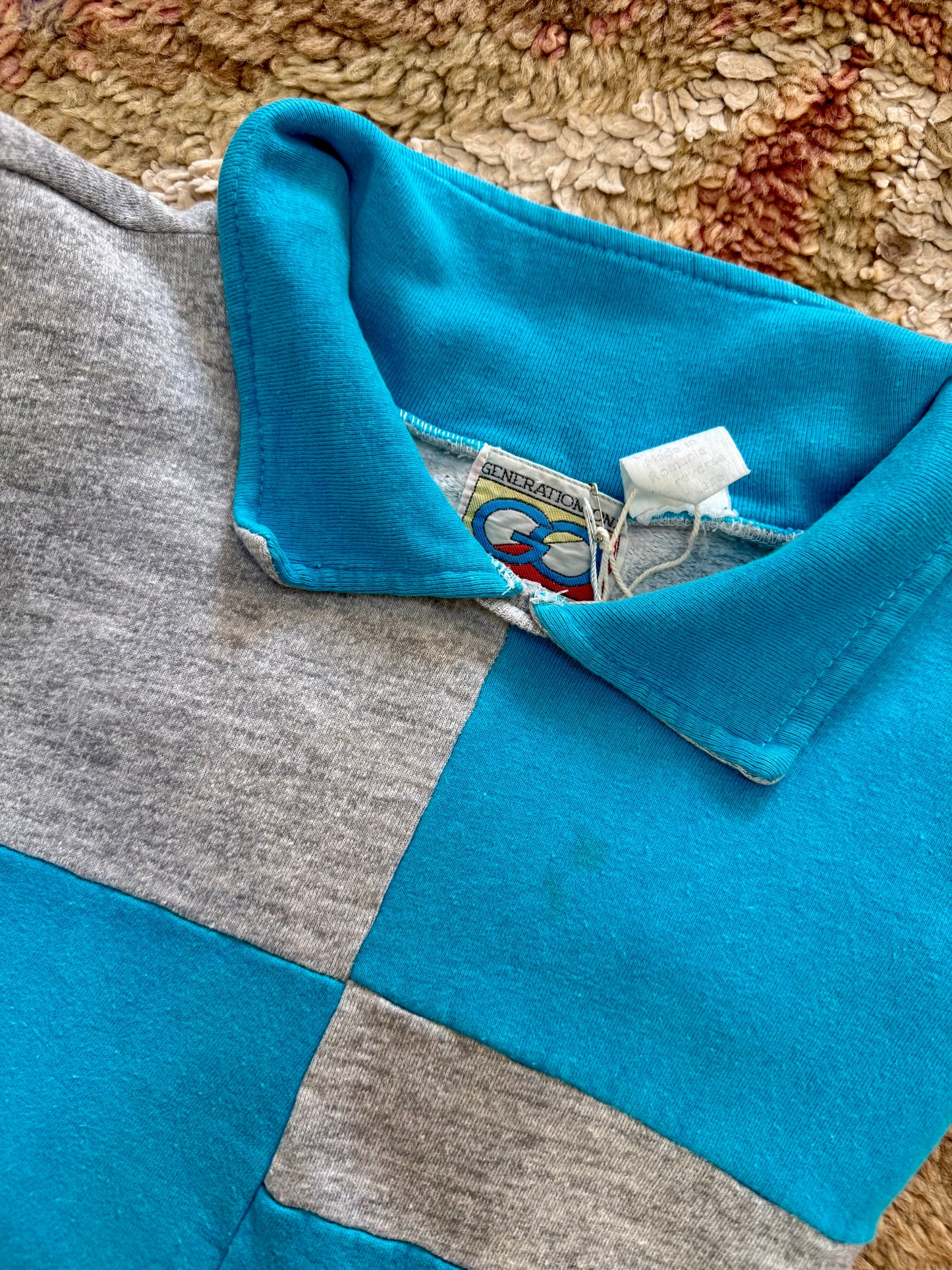 Vintage Blue and Grey Sweatshirt