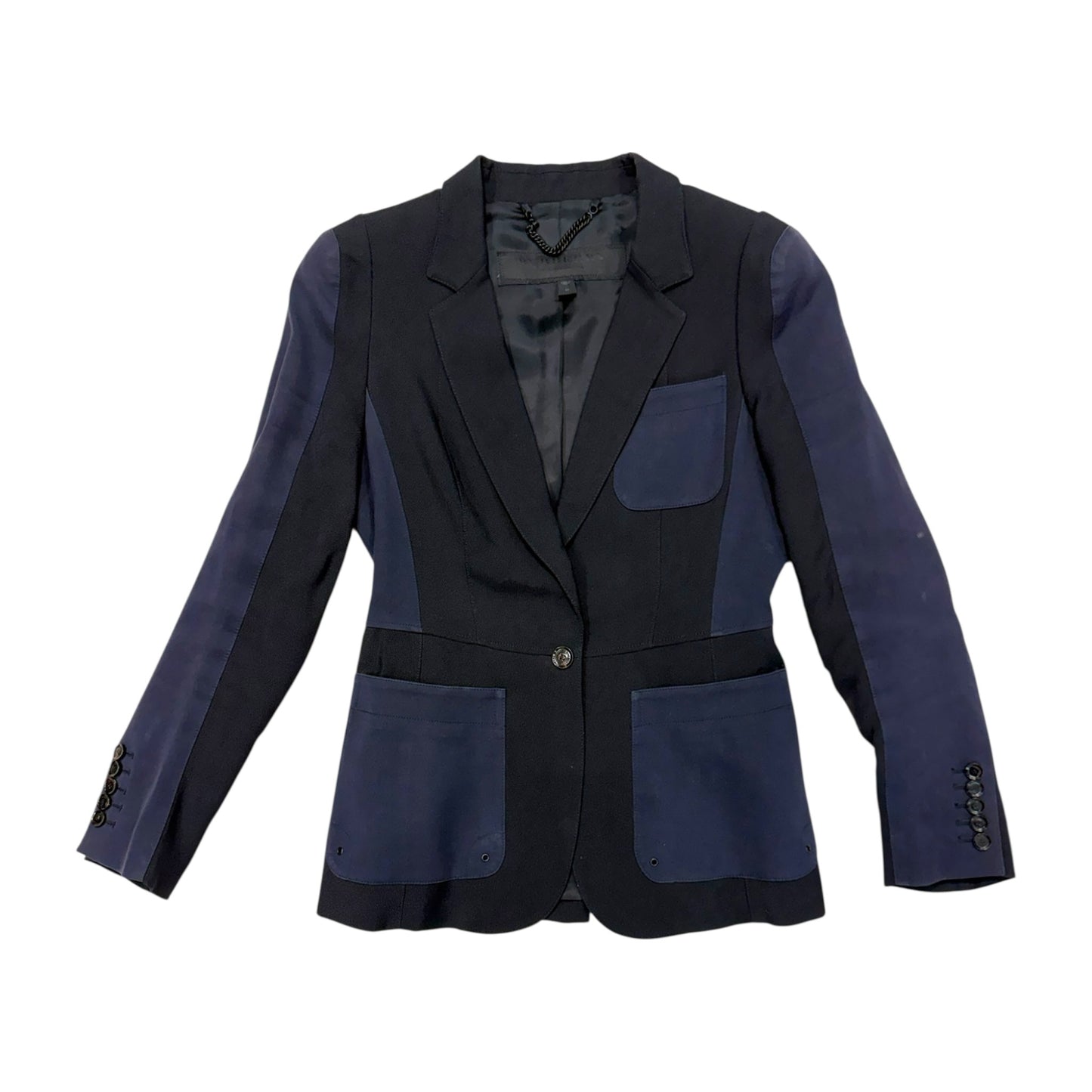Pre-Loved Burberry Navy and Black Blazer