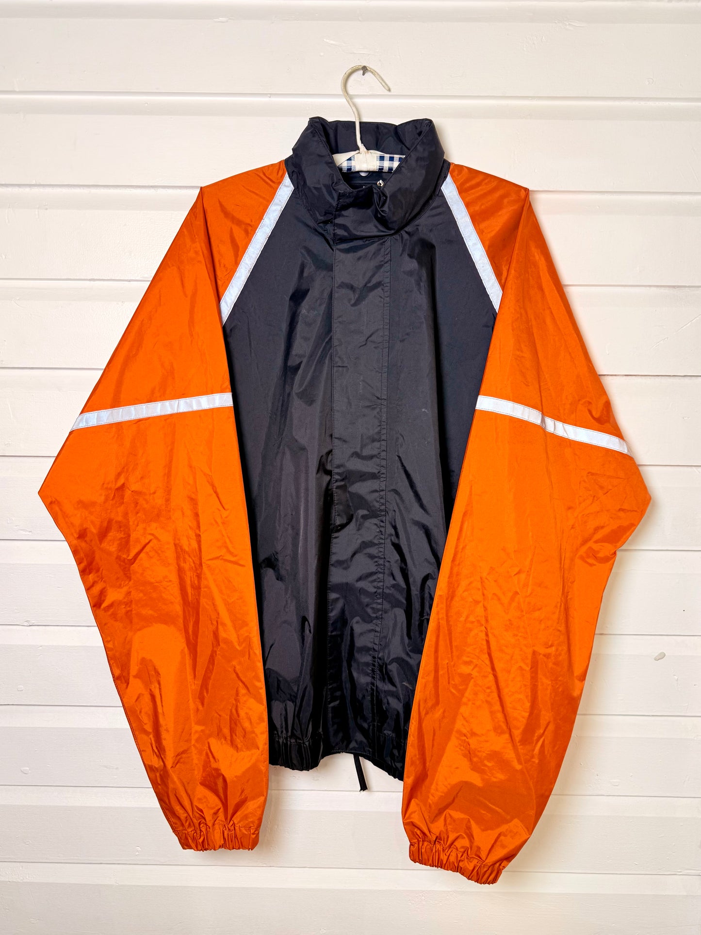 Vintage Harley Davidson Black and Orange Windbreaker