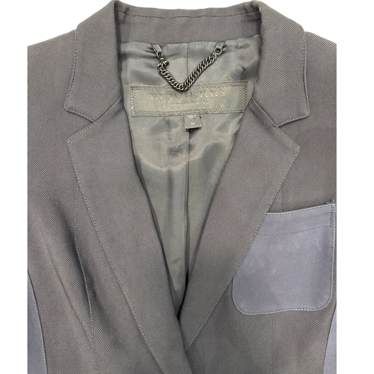 Pre-Loved Burberry Navy and Black Blazer