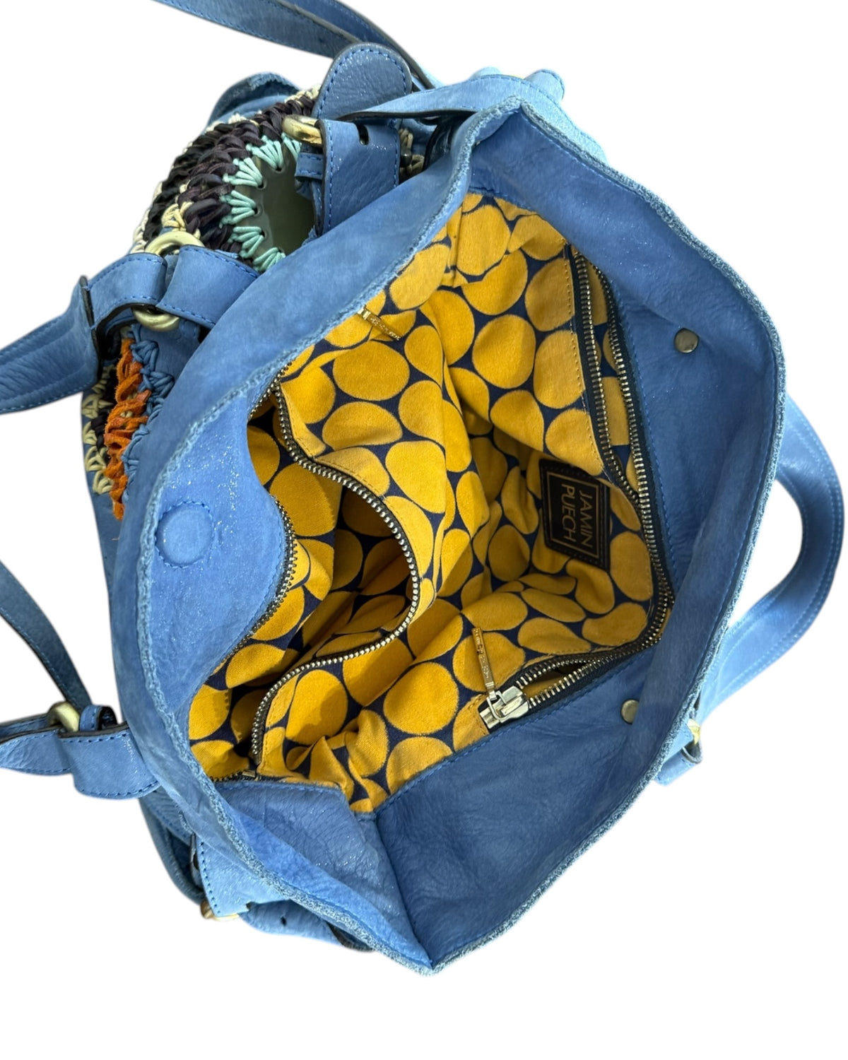 Pre-Loved Jamin Puech 1970's Inspired Blue Leather Bag