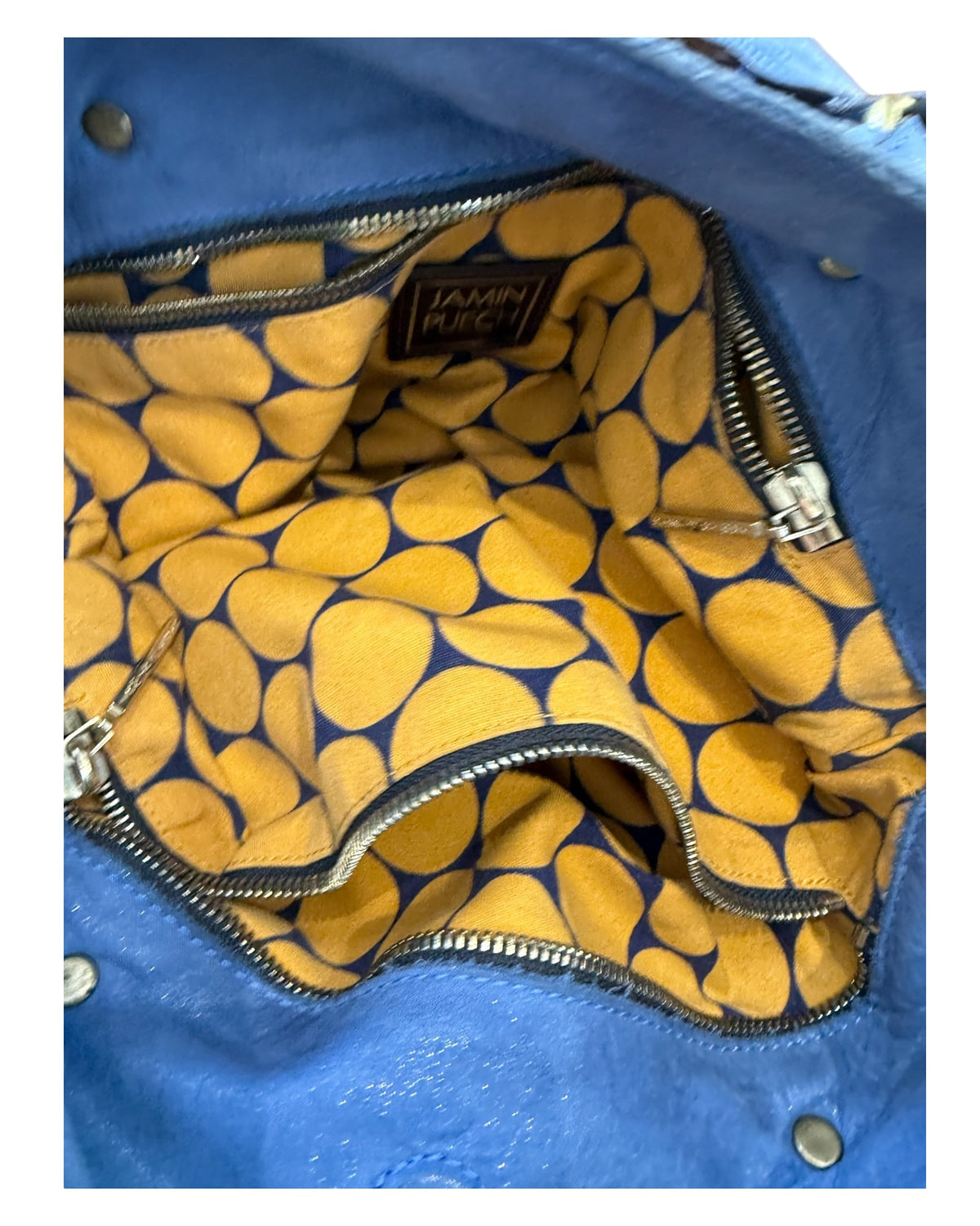 Pre-Loved Jamin Puech 1970's Inspired Blue Leather Bag