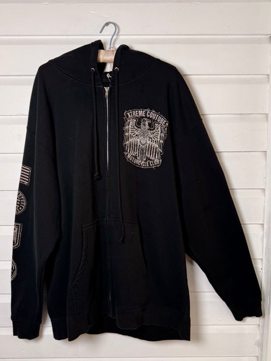 Vintage Xtreme Couture Black Zip-Up Hoodie
